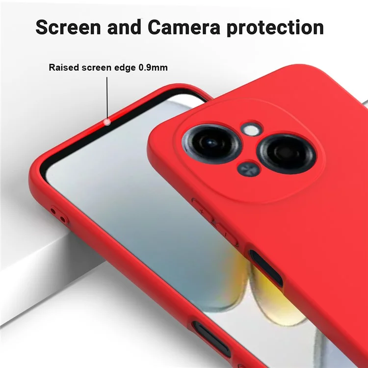 Cover per TECNO Spark Go 2025 in Silicone Liquido con Cinturino da Polso - Rosso