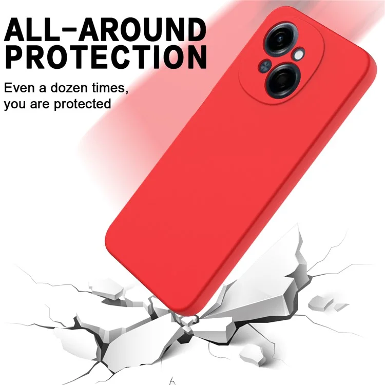 Cover per TECNO Spark Go 2025 in Silicone Liquido con Cinturino da Polso - Rosso