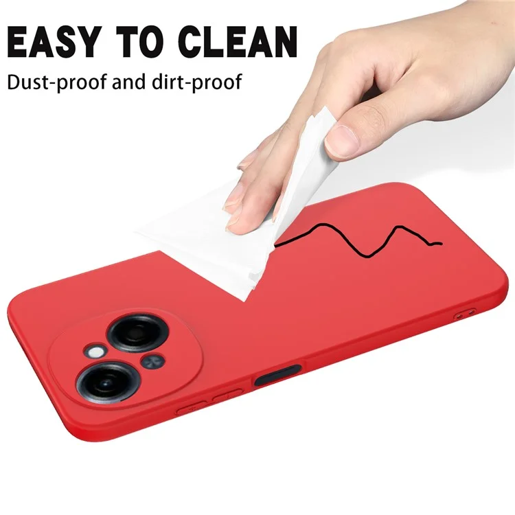 Cover per TECNO Spark Go 2025 in Silicone Liquido con Cinturino da Polso - Rosso
