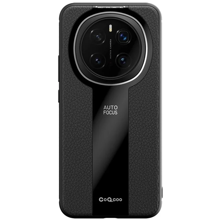 Q.COO Para Honor Magic7 Pro 5G Funda Antigolpes de Cuero PU + TPU + Acrílico Carcasa para Móvil - Negro