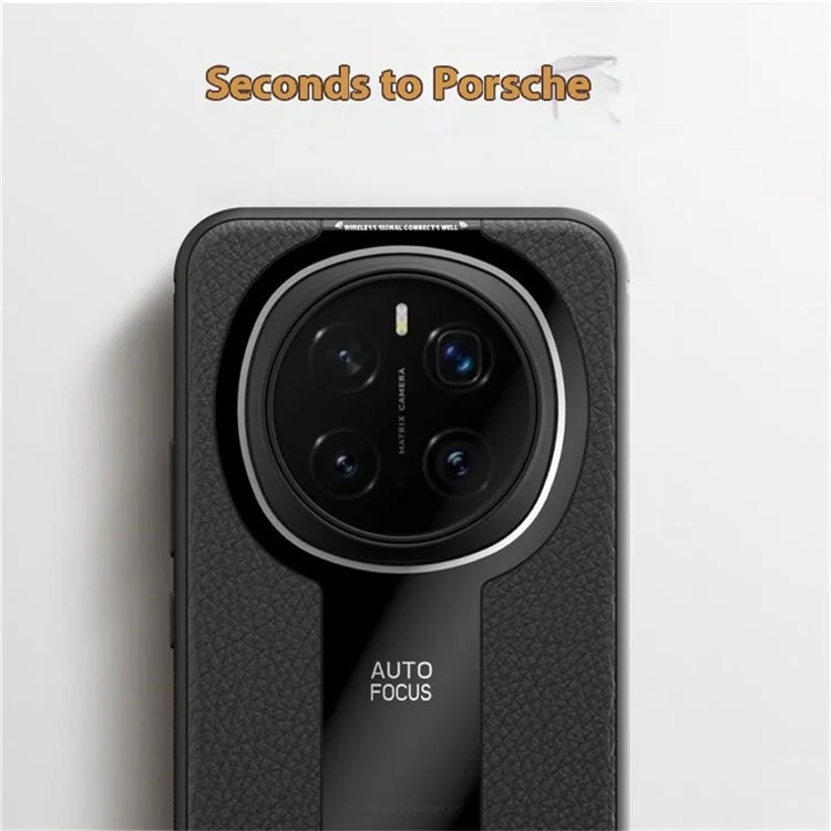 Q.COO Para Honor Magic7 Pro 5G Funda Antigolpes de Cuero PU + TPU + Acrílico Carcasa para Móvil - Negro
