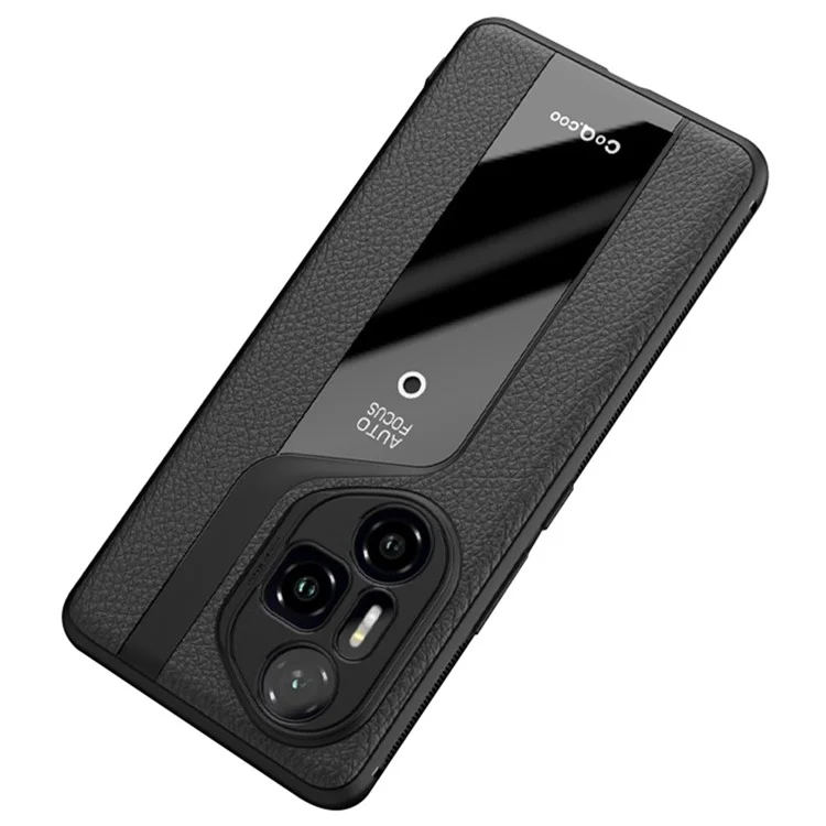 Étui de protection Q.COO For Honor 300 Pro en PU + TPU + acrylique - Noir