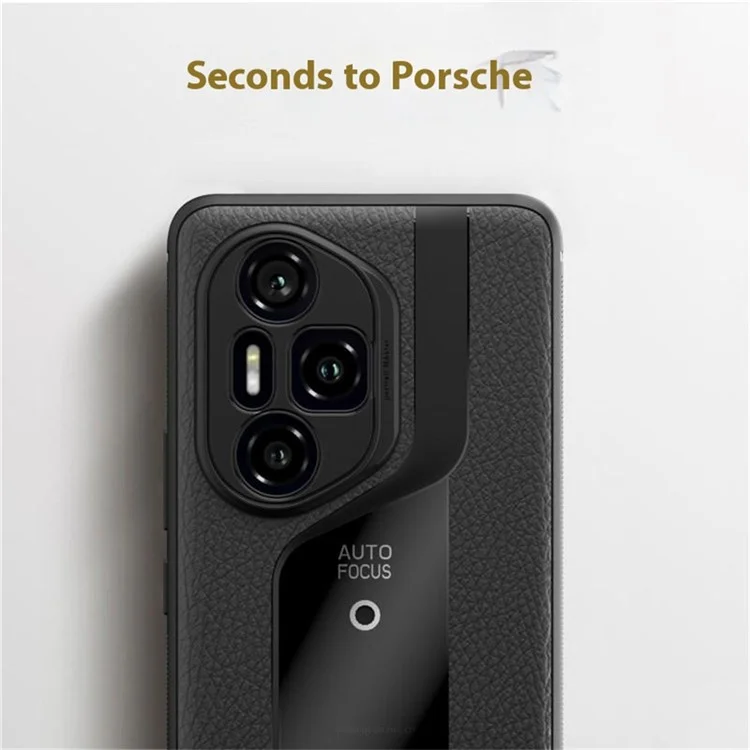 Étui de protection Q.COO For Honor 300 Pro en PU + TPU + acrylique - Noir