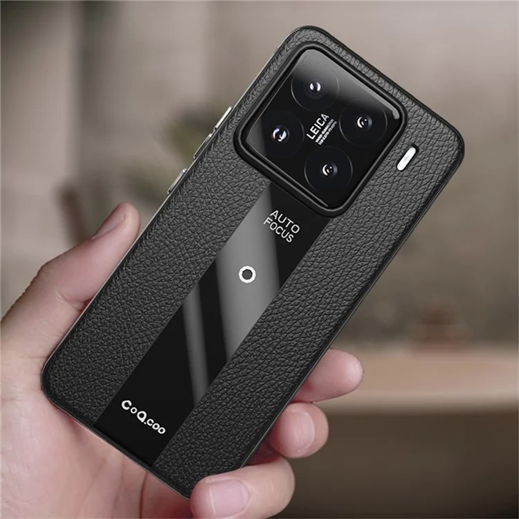 Q.COO Handyhülle für Xiaomi 15 Stoßfest PU + TPU + Acryl Schutzhülle - Schwarz