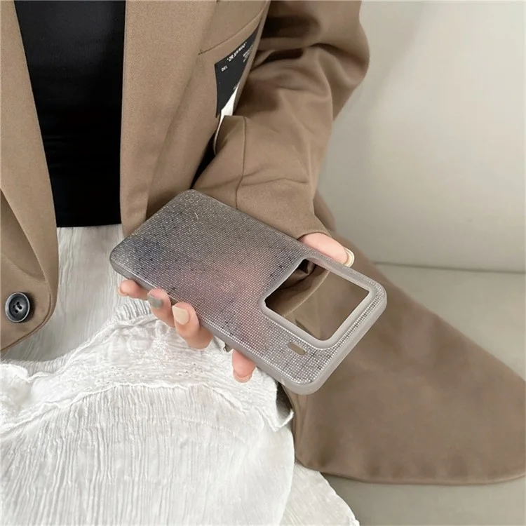 Q.COO Pour Xiaomi 15 Étui Souple Scintillant en TPU Protection Téléphone - Gris