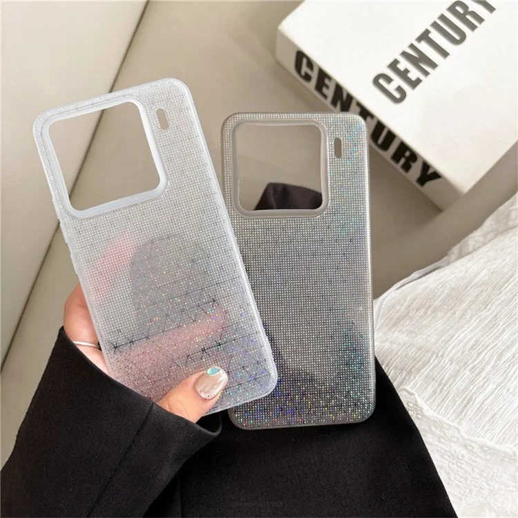 Q.COO Pour Xiaomi 15 Étui Souple Scintillant en TPU Protection Téléphone - Gris