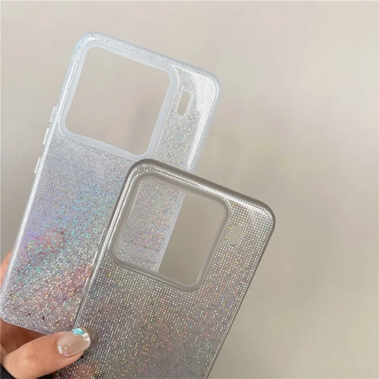 Q.COO Pour Xiaomi 15 Étui Souple Scintillant en TPU Protection Téléphone - Gris