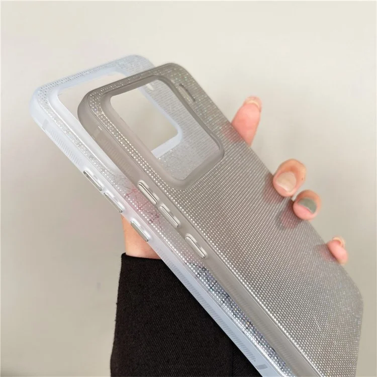 Q.COO Pour Xiaomi 15 Étui Souple Scintillant en TPU Protection Téléphone - Gris
