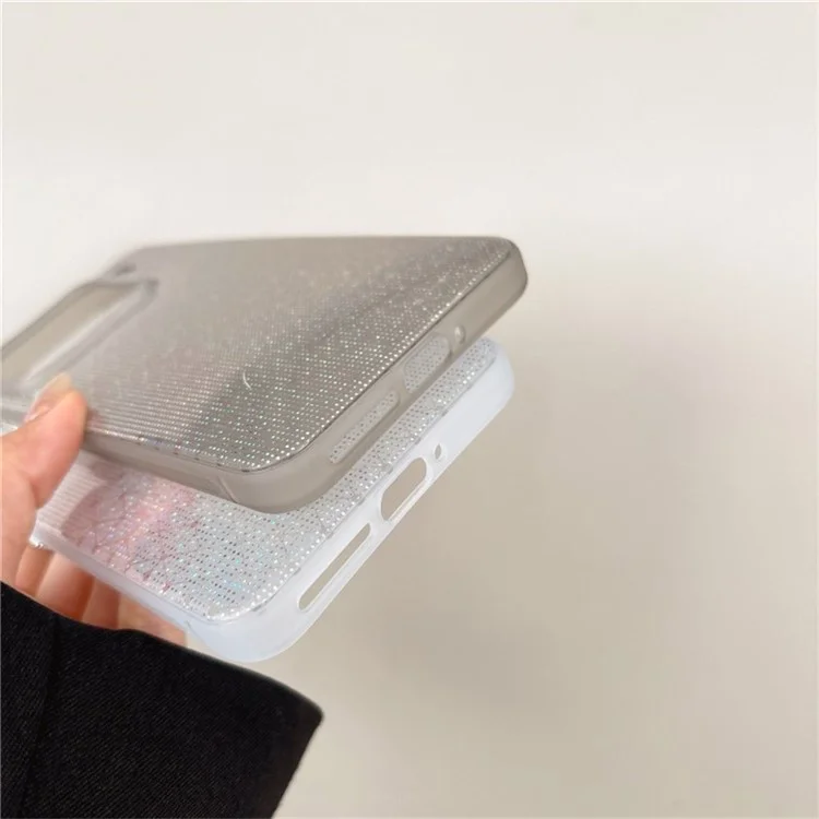 Q.COO Pour Xiaomi 15 Étui Souple Scintillant en TPU Protection Téléphone - Gris