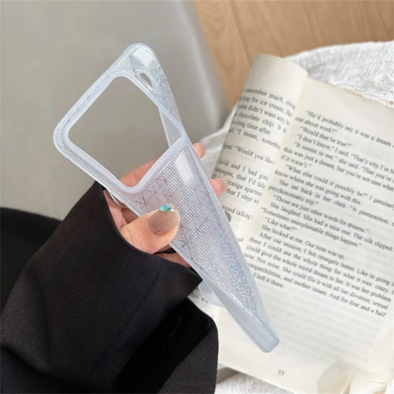 Q.COO For Xiaomi 15 Pro Case Sparkling Soft TPU Phone Protective Back Cover - Grey