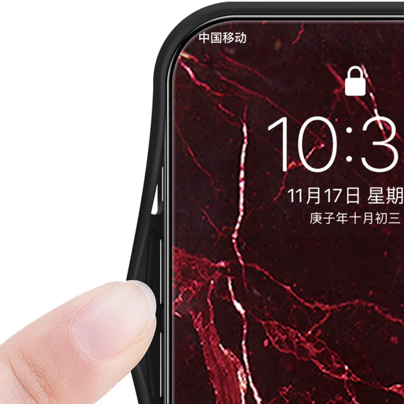 For Xiaomi Poco X7 Pro 5G / Redmi Turbo 4 5G Case Marble Pattern Tempered Glass + PC + TPU Protective Phone Cover - Blood Red Marble