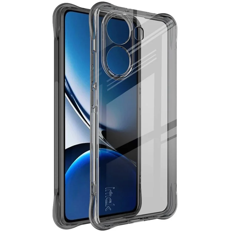 Étui IMAK pour Xiaomi Redmi Turbo 4 5G / Poco X7 Pro 5G Coque de Téléphone TPU Protection Antichoc avec Coussin d'Air - Transparent Noir