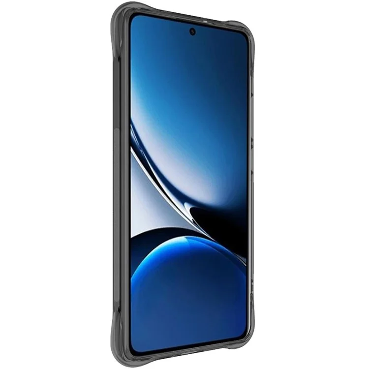 Étui IMAK pour Xiaomi Redmi Turbo 4 5G / Poco X7 Pro 5G Coque de Téléphone TPU Protection Antichoc avec Coussin d'Air - Transparent Noir