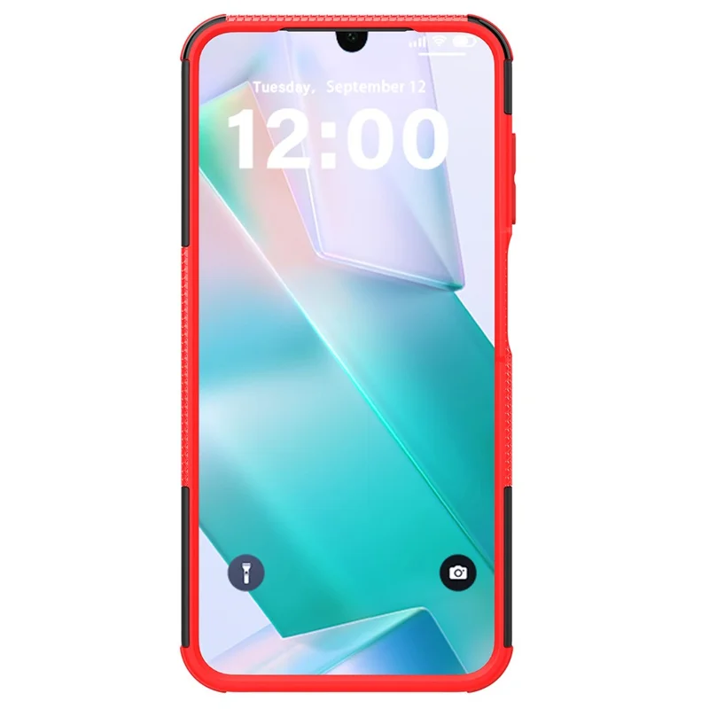 For Samsung Galaxy A26 5G Case Tyre Pattern Design PC + TPU Phone Cover with Kickstand - Red