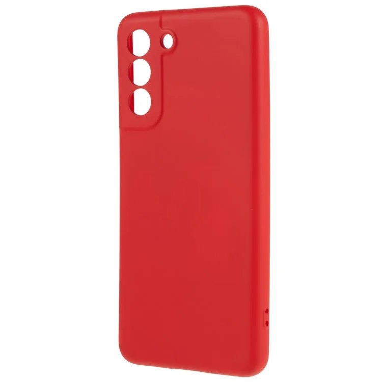 2.0mm Slim Phone Case for Samsung Galaxy S22 5G Protective TPU Cover Arc Edge Phone Back Case - Red