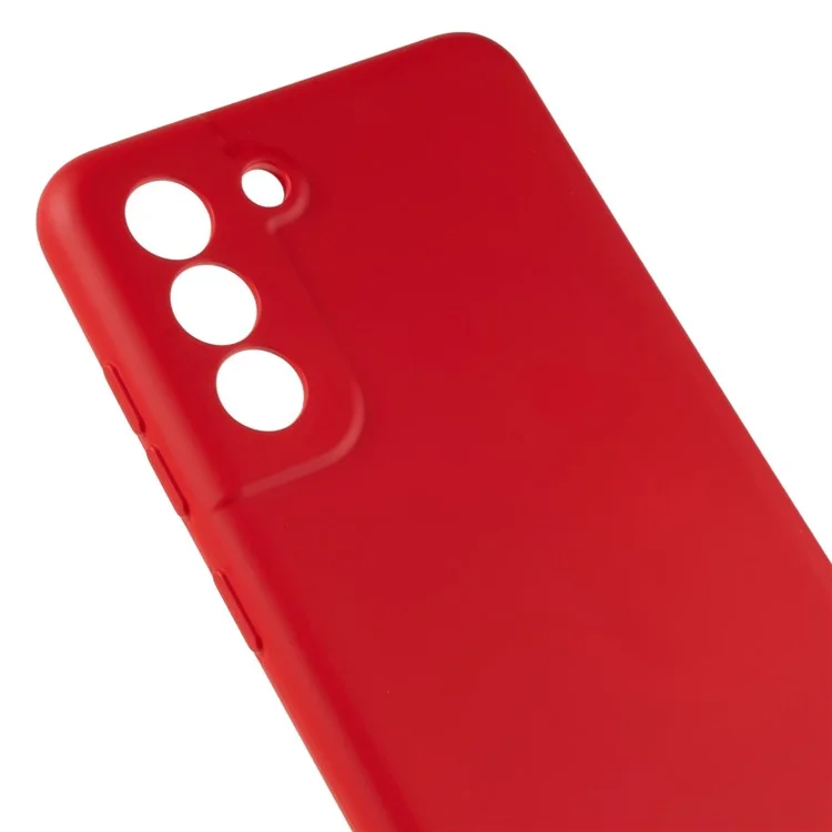 2.0mm Slim Phone Case for Samsung Galaxy S22 5G Protective TPU Cover Arc Edge Phone Back Case - Red