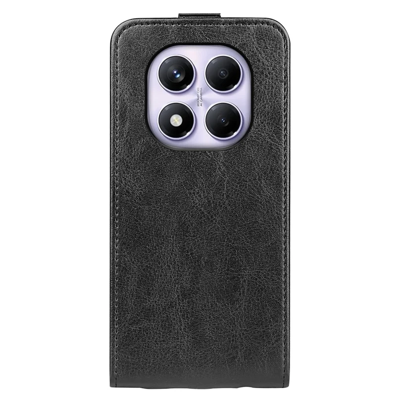 For Xiaomi Redmi Note 14 Pro 4G Case with Card Slots Vertical Flip Leather Phone Cover - Black