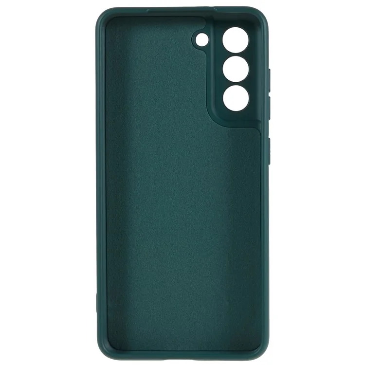 Funda delgada de 2,0 mm para Samsung Galaxy S21 4G/5G, funda a prueba de golpes, borde en arco, funda de TPU antibalas - Verde medianoche