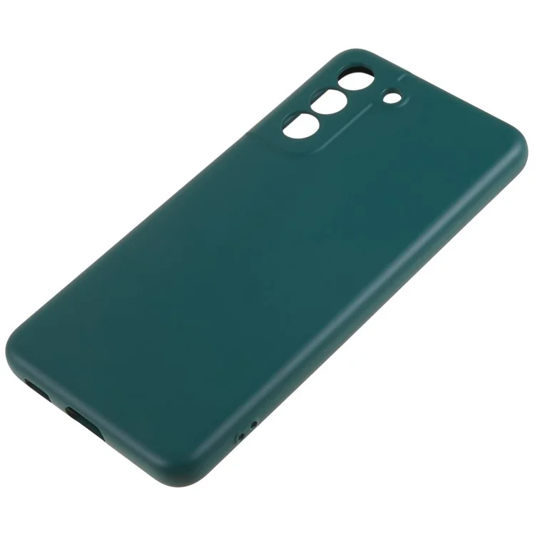 Funda delgada de 2,0 mm para Samsung Galaxy S21 4G/5G, funda a prueba de golpes, borde en arco, funda de TPU antibalas - Verde medianoche