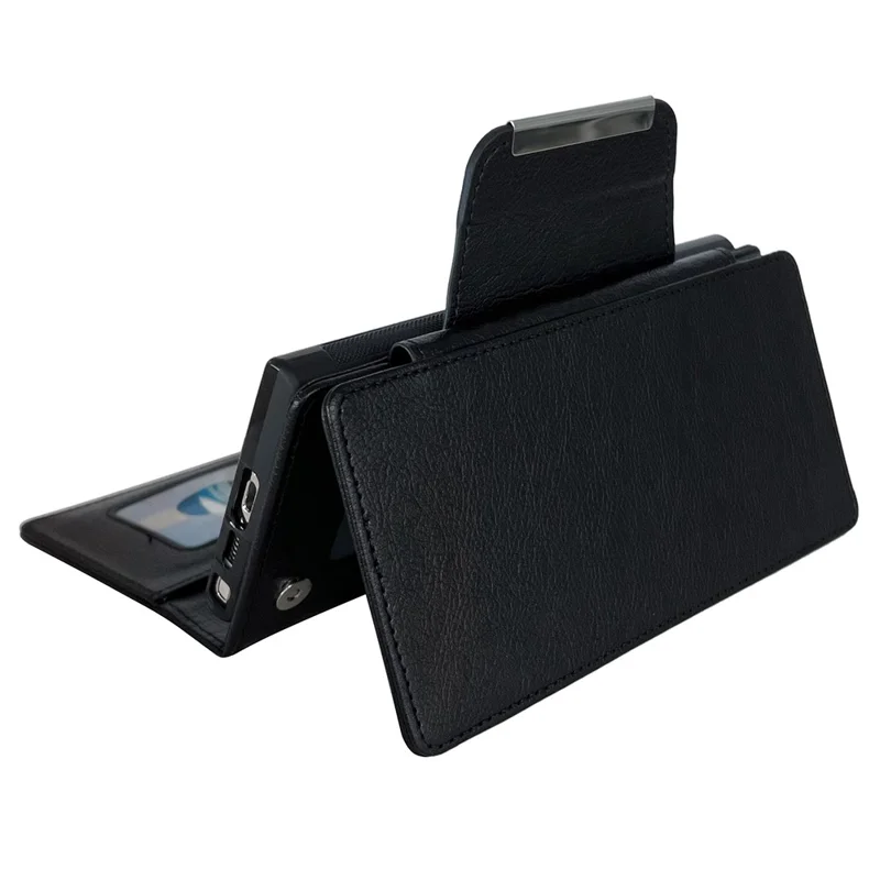For Samsung Galaxy A06 5G / A06 4G Detachable Cover PU Leather 2 in 1 Magnetic Wallet Phone Case - Black
