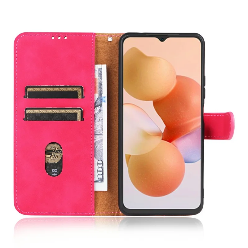 Voor Cubot A10 Leren Hoesje Met Huidgevoel Anti-val Portemonnee Flip Telefoonhoes - Roze