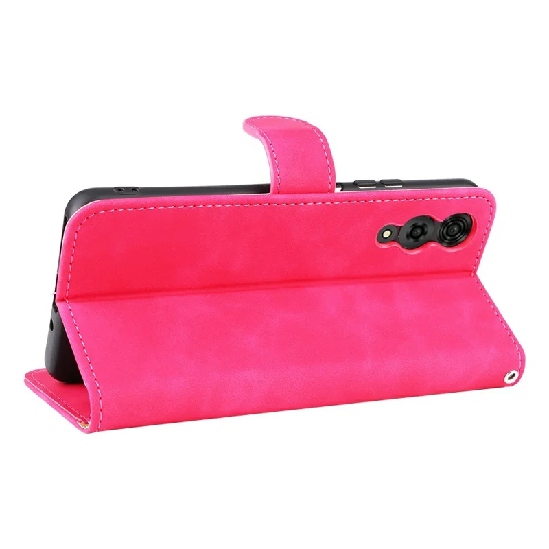 Voor Cubot A10 Leren Hoesje Met Huidgevoel Anti-val Portemonnee Flip Telefoonhoes - Roze