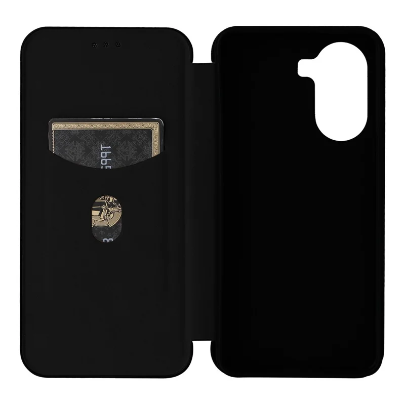 Funda de Fibra de Carbono para Xiaomi Redmi Turbo 4 5G / Poco X7 Pro 5G - Cuero PU Antigolpes con Textura - Color Negro