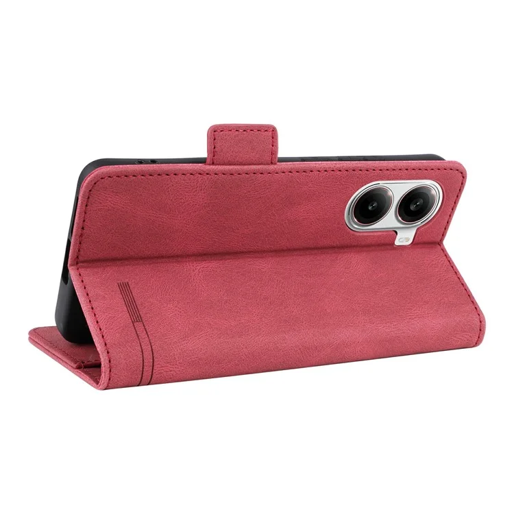Phone Case for Xiaomi Redmi Turbo 4 5G / Poco X7 Pro 5G Leather Wallet Flip Cover with Hardware Decor - Rose