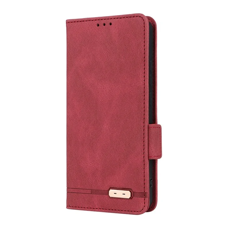 Phone Case for Xiaomi Redmi Turbo 4 5G / Poco X7 Pro 5G Leather Wallet Flip Cover with Hardware Decor - Rose