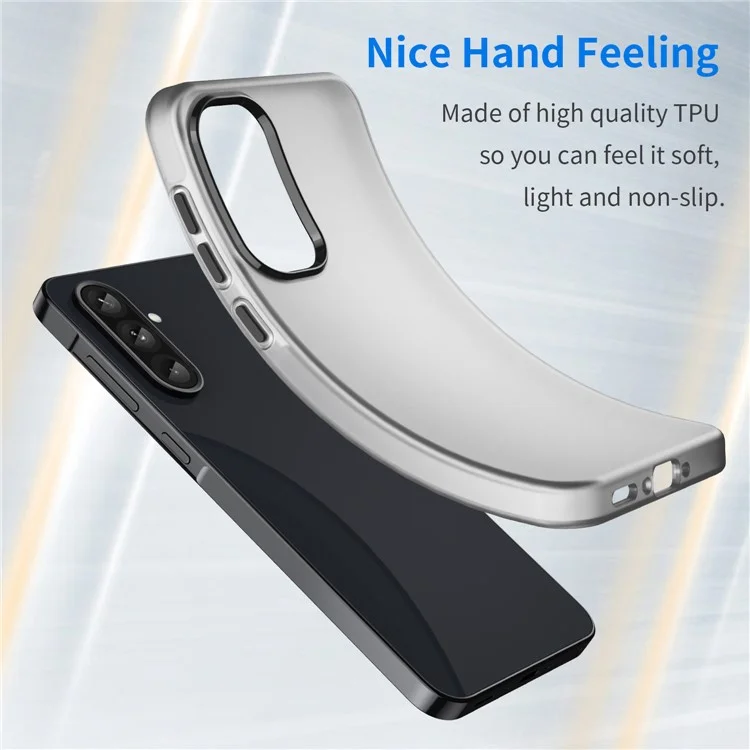 Cover per Samsung Galaxy A36 5G / A56 5G in TPU + PC - Design Opaco Trasparente - Nero