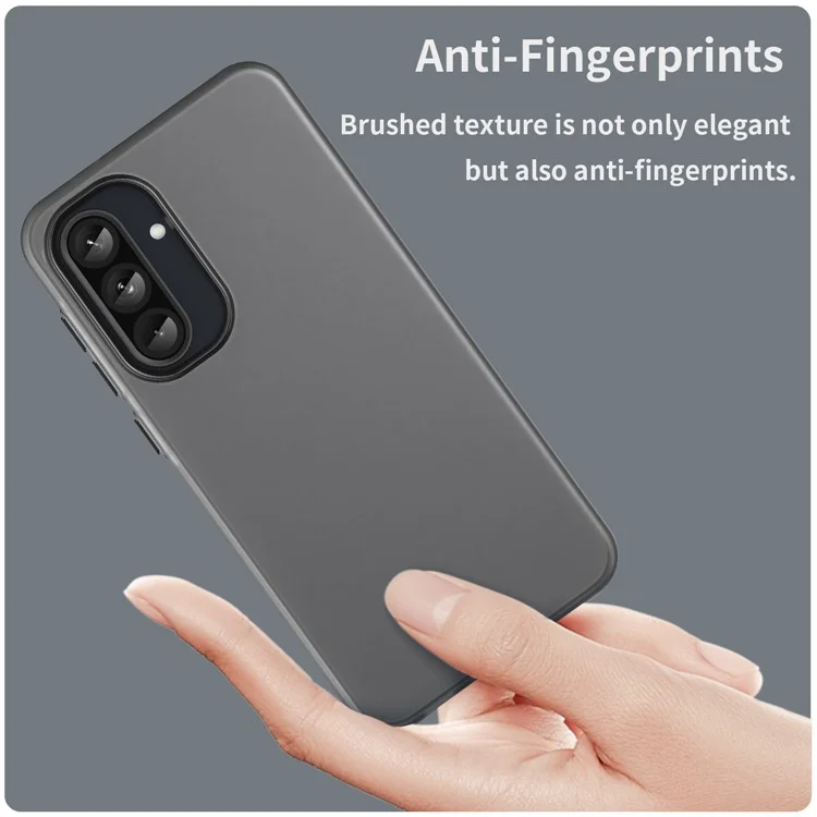 Cover per Samsung Galaxy A36 5G / A56 5G in TPU + PC - Design Opaco Trasparente - Nero