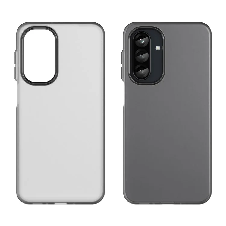 Para Samsung Galaxy A26 5G Funda TPU + PC Cubierta Trasera del Teléfono Diseño Mate Translúcido - Negro