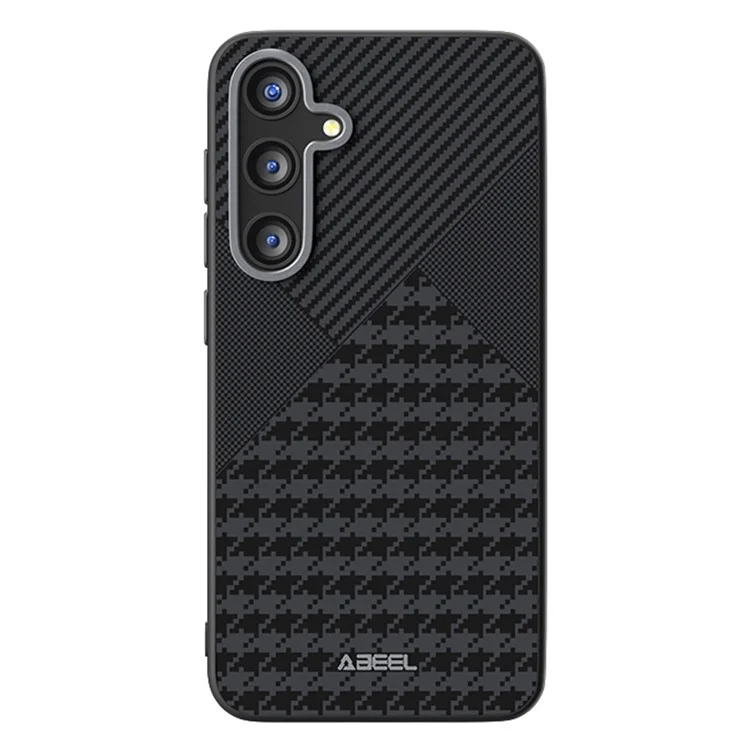 ABEEL для Samsung Galaxy S25+ Чехол, совместимый с MagSafe, с микротиснением, из поликарбоната, TPU и алюминиевого сплава с кожаной отделкой