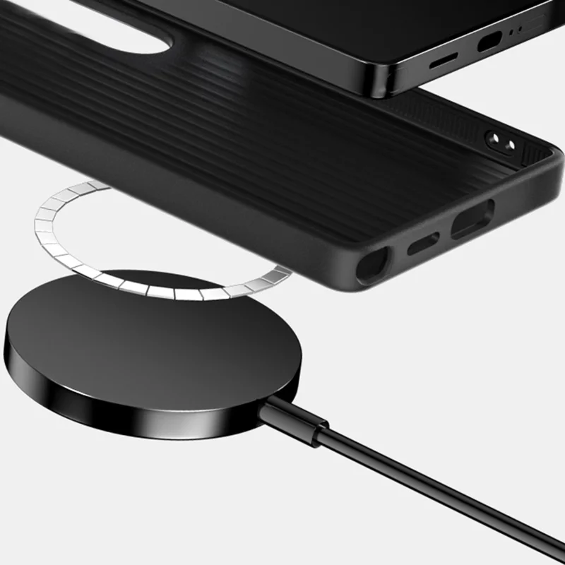 ABEEL For Samsung Galaxy S25 Case Magnetic Case Micro-Embossing PC TPU Aluminum Alloy Leather Phone Cover