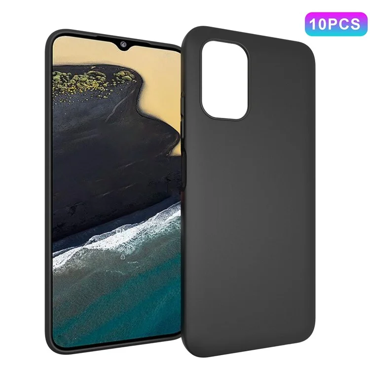 10Pcs / Pack Soft TPU Phone Case for Nokia G400 5G, Dual-sided Matte Finish Protective Cover - Black