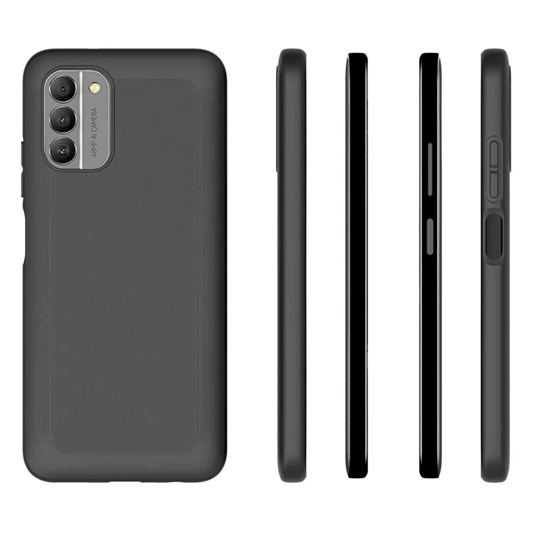 10Pcs / Pack Soft TPU Phone Case for Nokia G400 5G, Dual-sided Matte Finish Protective Cover - Black