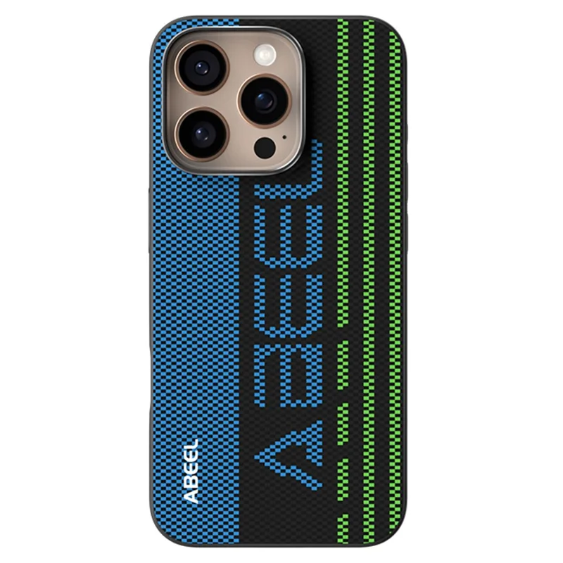 ABEEL For iPhone 16 Pro Max Case Compatible with MagSafe Micro-Embossing 6D Printed PC TPU Aluminum Alloy Leather Phone Cover - Outstanding No. 1