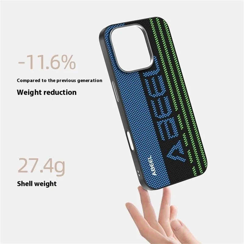ABEEL For iPhone 16 Pro Max Case Compatible with MagSafe Micro-Embossing 6D Printed PC TPU Aluminum Alloy Leather Phone Cover - Outstanding No. 1