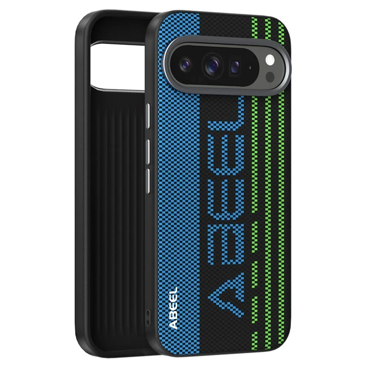 ABEEL per Google Pixel 9 Pro / Pixel 9 Cover Compatibile con MagSafe, Stampato PC TPU Lega di Alluminio Cover in Pelle per Cellulare - Eccezionale N. 1