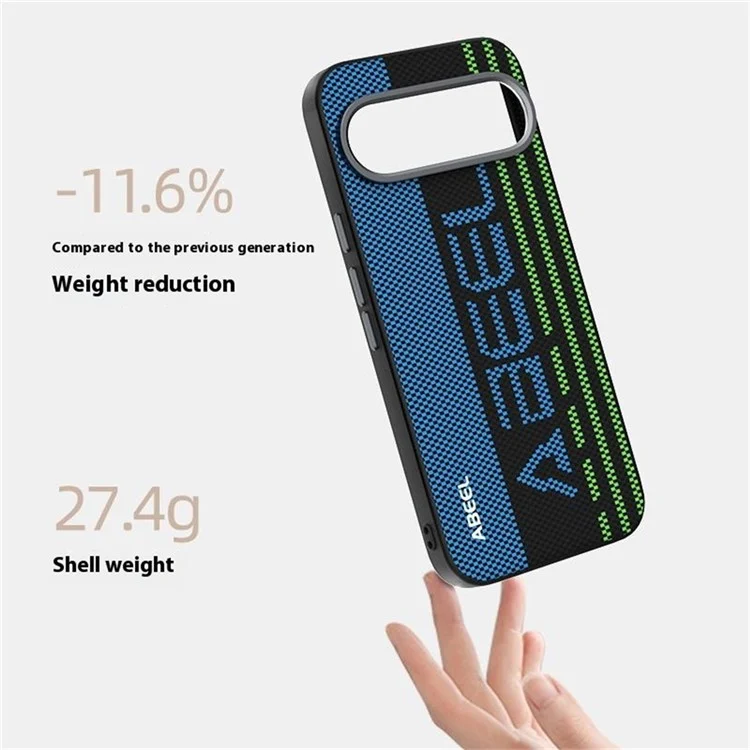 ABEEL per Google Pixel 9 Pro / Pixel 9 Cover Compatibile con MagSafe, Stampato PC TPU Lega di Alluminio Cover in Pelle per Cellulare - Eccezionale N. 1