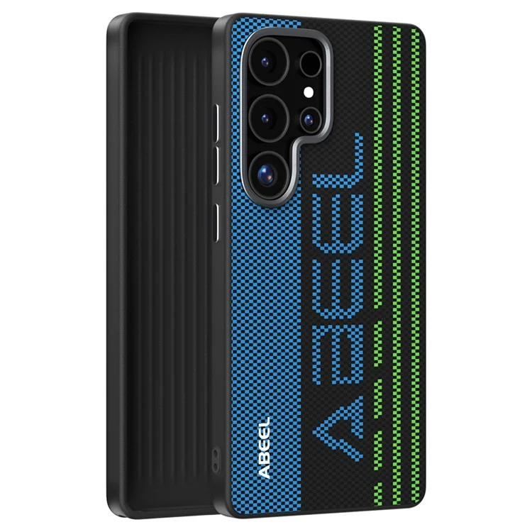 ABEEL для Samsung Galaxy S25 Ultra Чехол, совместимый с MagSafe, с печатным корпусом из поликарбоната и TPU, алюминиевого сплава и кожи - Выдающийся №1