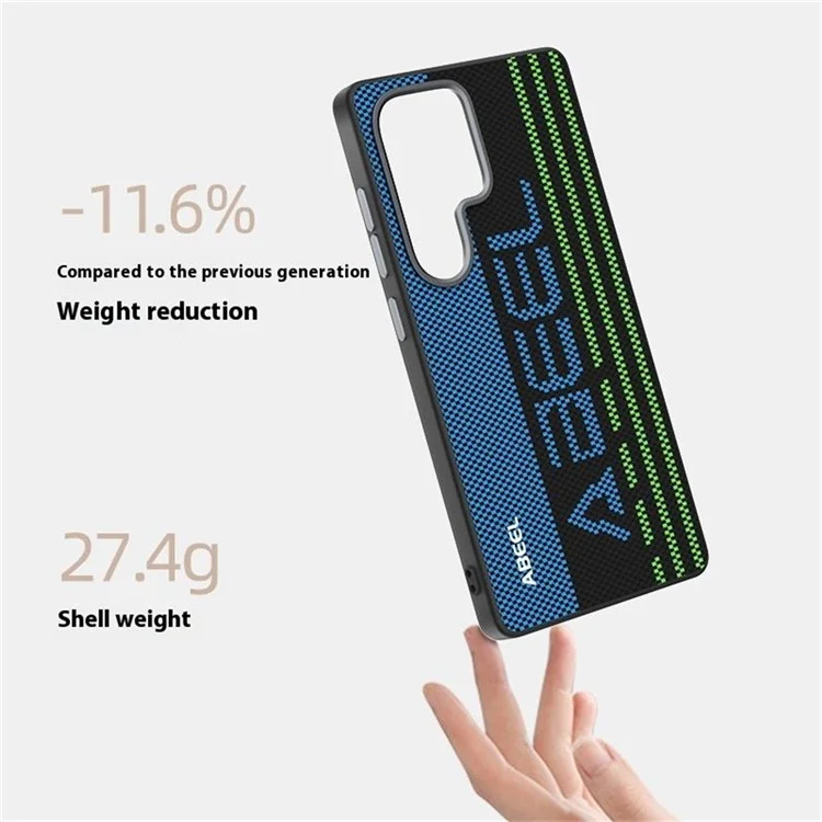 ABEEL для Samsung Galaxy S25 Ultra Чехол, совместимый с MagSafe, с печатным корпусом из поликарбоната и TPU, алюминиевого сплава и кожи - Выдающийся №1