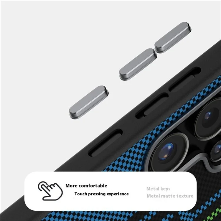 ABEEL для Samsung Galaxy S25 Ultra Чехол, совместимый с MagSafe, с печатным корпусом из поликарбоната и TPU, алюминиевого сплава и кожи - Выдающийся №1