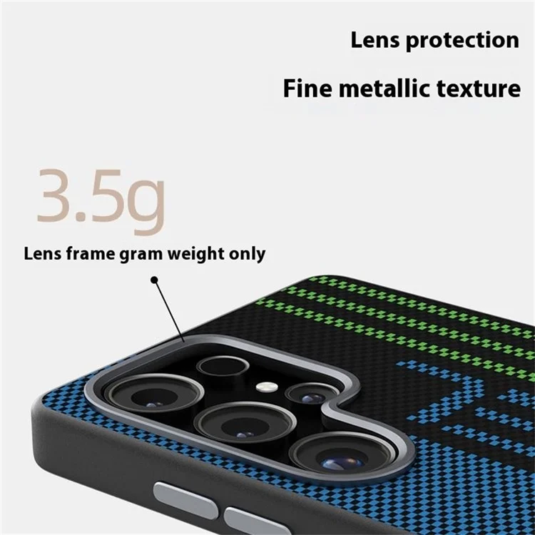 ABEEL для Samsung Galaxy S25 Ultra Чехол, совместимый с MagSafe, с печатным корпусом из поликарбоната и TPU, алюминиевого сплава и кожи - Выдающийся №1