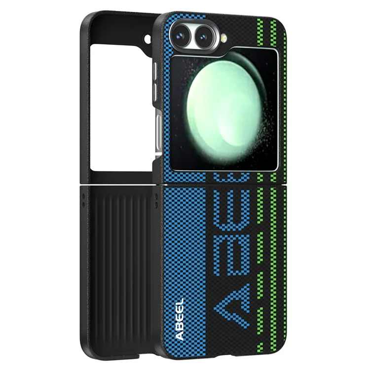 Чехол ABEEL для Samsung Galaxy Z Flip6 5G, совместимый с MagSafe, с принтом, из поликарбоната, TPU и алюминиевого сплава с кожаной отделкой - Выдающийся №1
