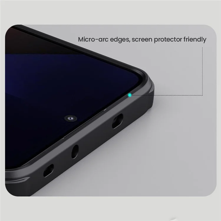 NILLKIN Frosted Shield Pro For Xiaomi Poco X7 Pro 5G Case Matte PC + TPU Phone Cover - Black