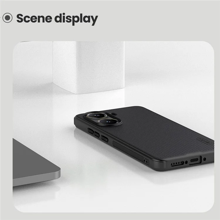 NILLKIN Frosted Shield Pro For Xiaomi Poco X7 Pro 5G Case Matte PC + TPU Phone Cover - Black