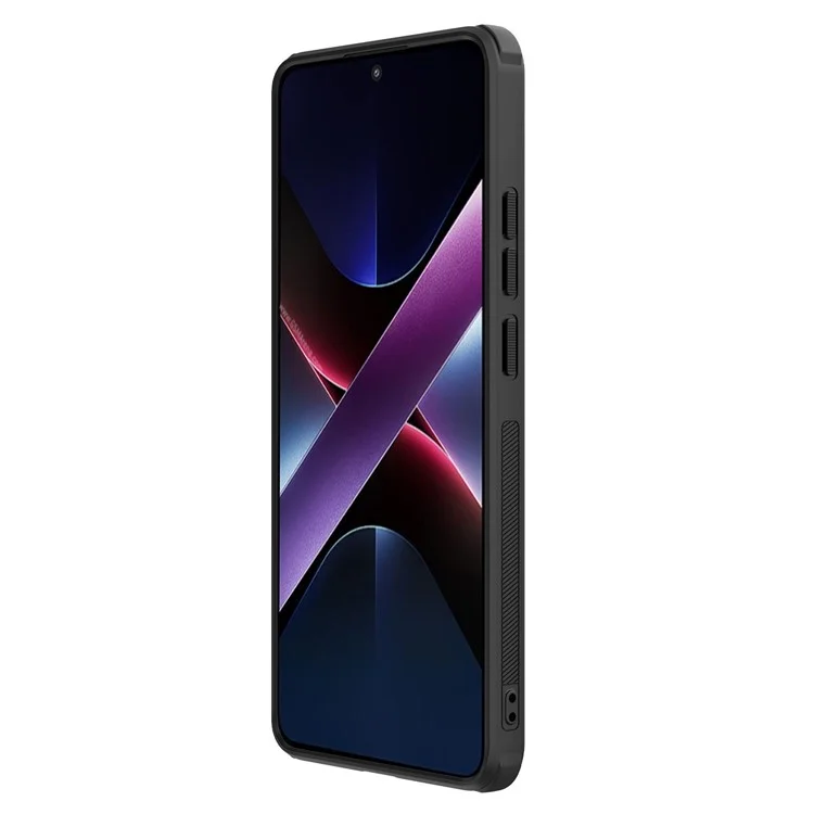 NILLKIN Frosted Shield Pro For Xiaomi Poco X7 Pro 5G Case Matte PC + TPU Phone Cover - Black