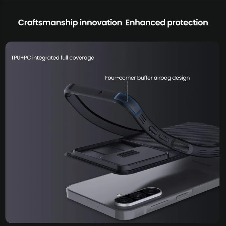 NILLKIN Camshield Pro per Samsung Galaxy A26 5G Cover Compatibile con MagSafe TPU + PC Custodia per Telefono con Coperchio Scorrevole per Fotocamera