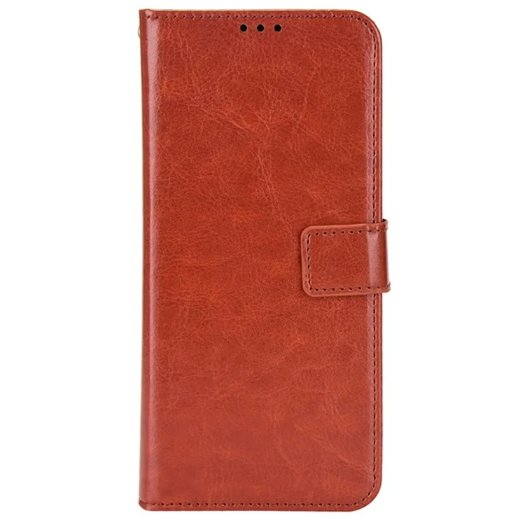 Para Google Pixel 7 5g Cuase de Teléfono Magnético Case de Teléfono Protector Plegable Crazy Horse Texture PU Cuero Tapa de la Billetera - Marrón
